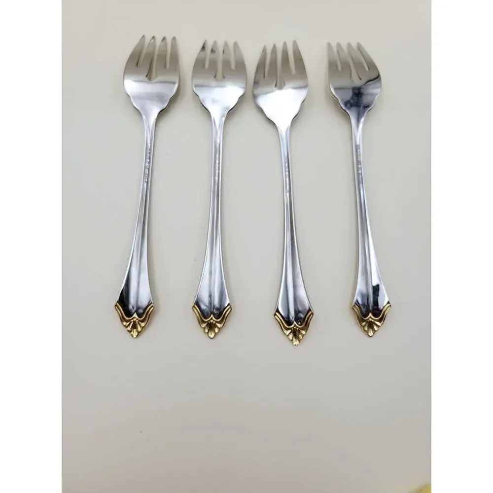 Vtg Oneida Community Golden Affection Flatware Set Gold Stainless 20pc